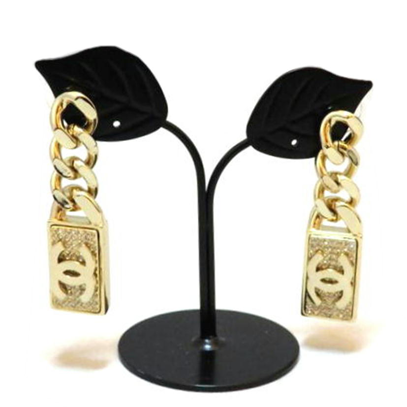 CHANEL CHANEL/ココマーク/ラインストーンピアス//Aランク/95