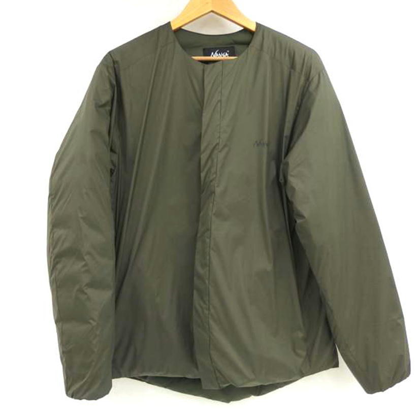 NANGA ナンガ/ノーカラーダウンジャケット/ナイロン/カーキ/DR27-17A702//ABランク/82