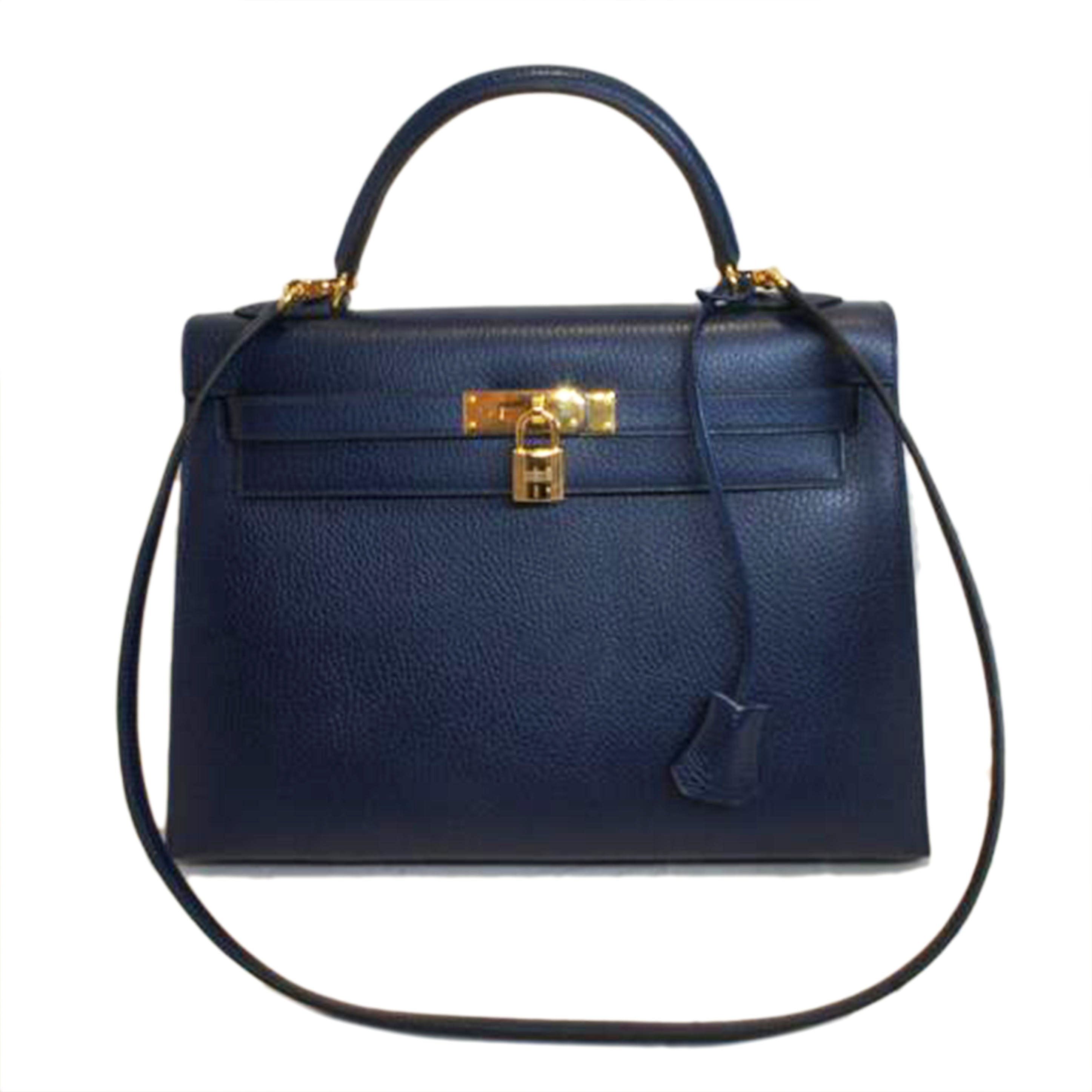 HERMES エルメス/ケリー32/トゴ/ブルーロワイヤル//○Y刻/Aランク/92