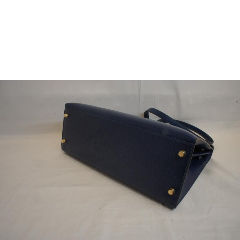 HERMES エルメス/ケリー32/トゴ/ブルーロワイヤル//○Y刻/Aランク/92