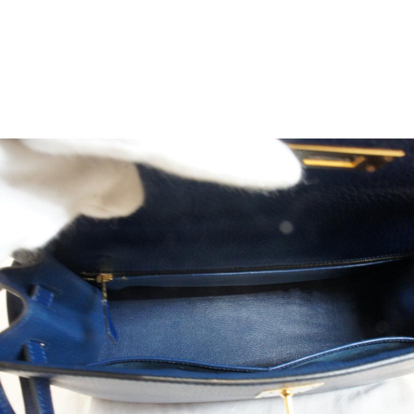 HERMES エルメス/ケリー32/トゴ/ブルーロワイヤル//○Y刻/Aランク/92