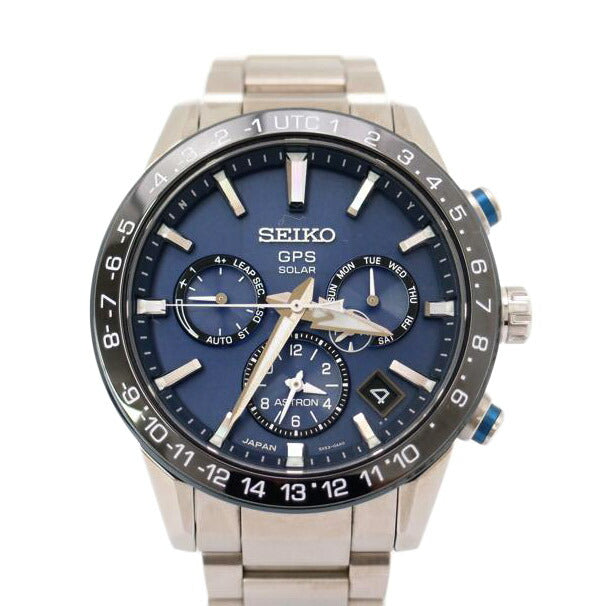 SEIKO セイコー 腕時計 5X53-0AE0 ステンレス GPS デュアルタイム ブルー文字盤/アストロン/5Xシリーズ/電波ソーラー/SBXC015//911220/ABランク/69