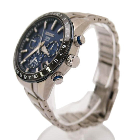 SEIKO セイコー 腕時計 5X53-0AE0 ステンレス GPS デュアルタイム ブルー文字盤/アストロン/5Xシリーズ/電波ソーラー/SBXC015//911220/ABランク/69