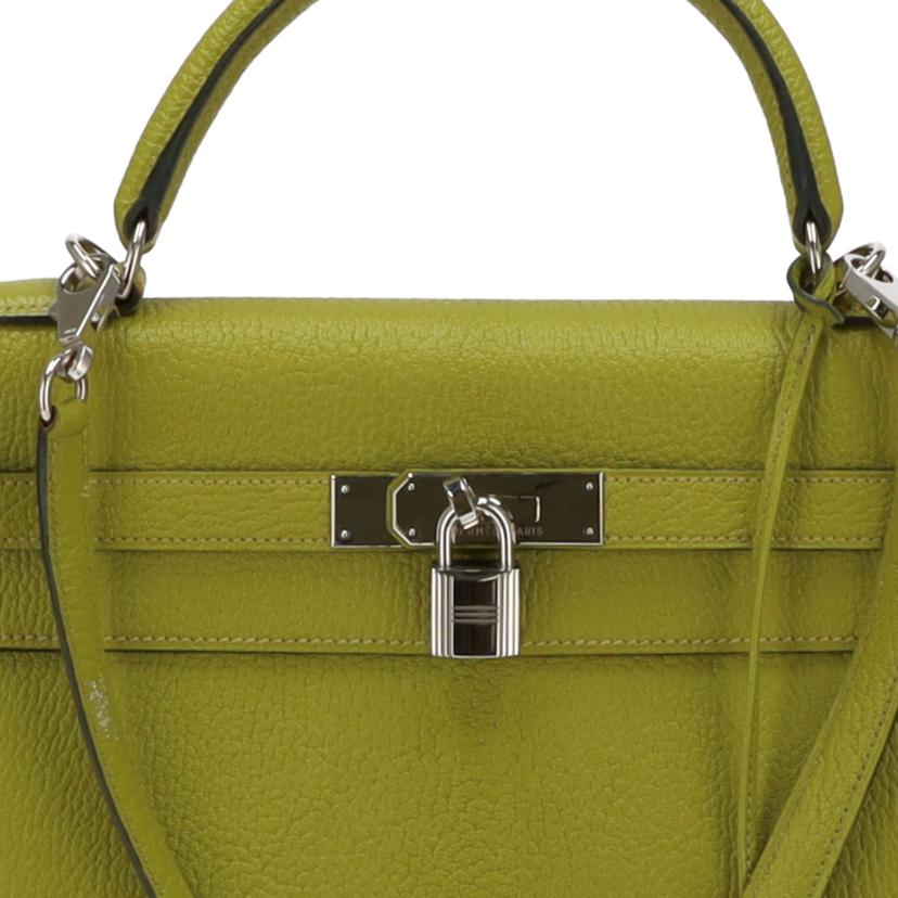 HERMES エルメス/ケリー32/トゴ/アニスグリーン/SV金具//□I刻/Aランク/75