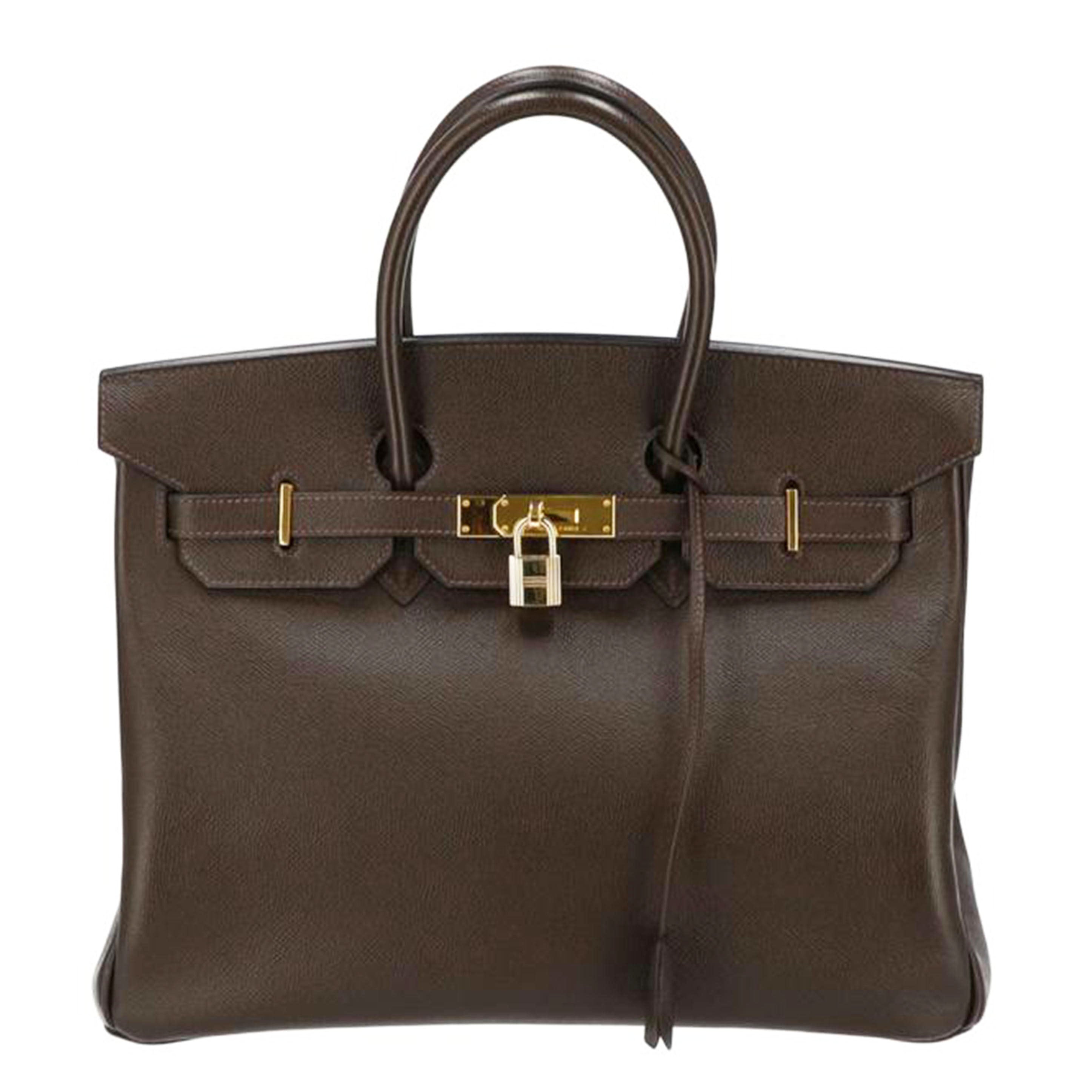 HERMES エルメス/バーキン35/エプソン/ショコラ/GD金具//B □H刻印/Aランク/75