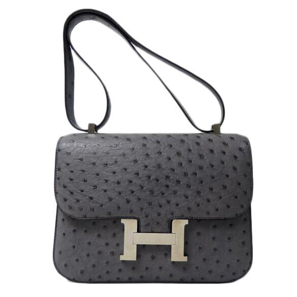 HERMES エルメス/コンスタンス25/オーストリッチ/グリアガット/SV金具//□C刻 4C/Aランク/84