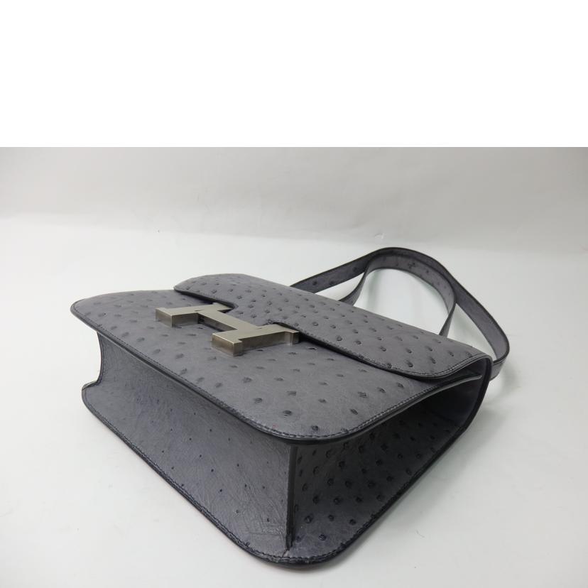 HERMES エルメス/コンスタンス25/オーストリッチ/グリアガット/SV金具//□C刻 4C/Aランク/84