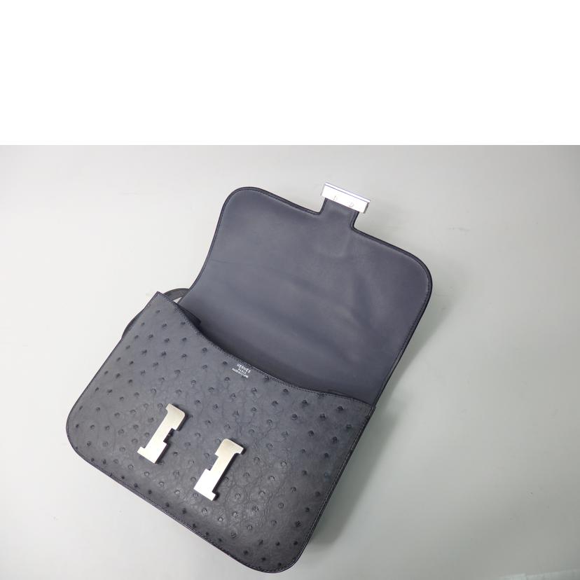 HERMES エルメス/コンスタンス25/オーストリッチ/グリアガット/SV金具//□C刻 4C/Aランク/84