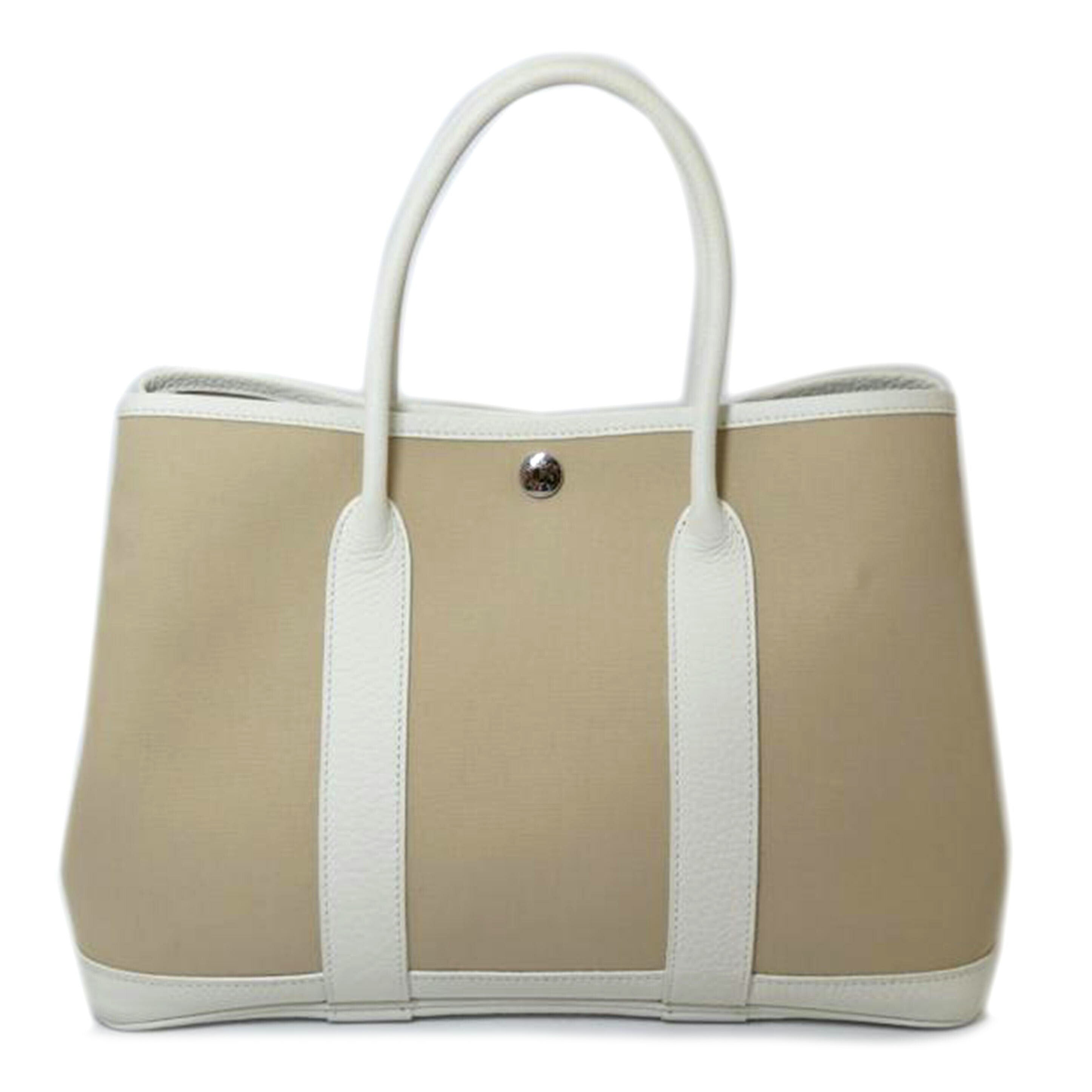 HERMES エルメス/ガーデンパーティTPM/トワルオフィシェ/アルジル×白//VP □N刻/Aランク/90