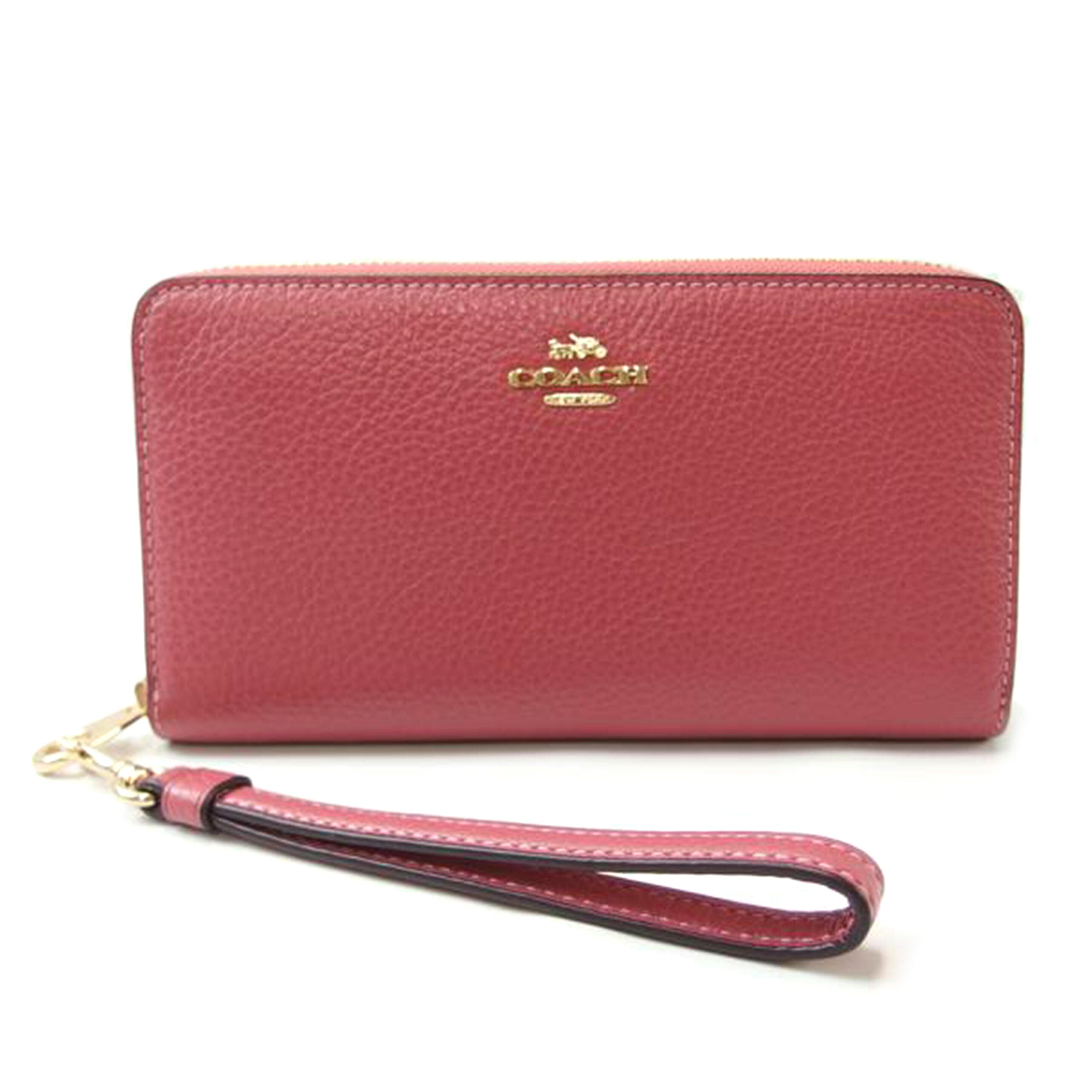 COACH コーチ/ラグジュアリーペブルドレザーロングジップアラウンドウォレット/C4451//02230/Aランク/83