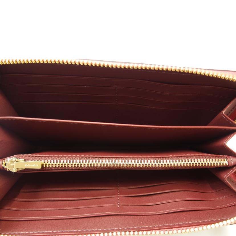 COACH コーチ/ラグジュアリーペブルドレザーロングジップアラウンドウォレット/C4451//02230/Aランク/83