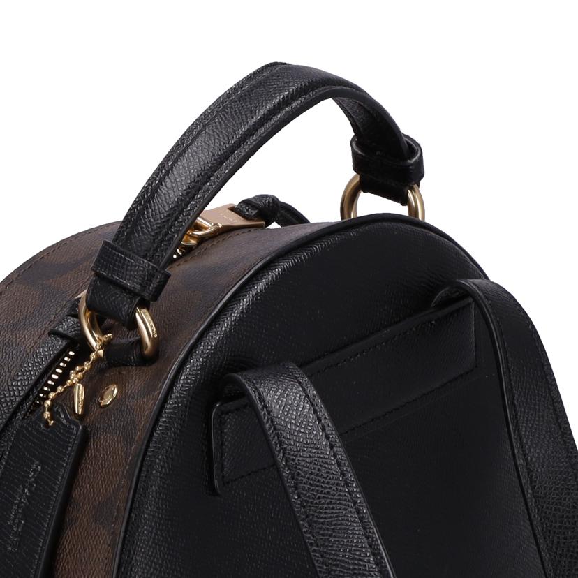 COACH コーチ バッグ ブランドバッグ リュック レザー レディース ブラウン ブラック ゴールド /シグネチャーバックパック/ブラウン×ブラック/F76622//L1921/ABランク/75