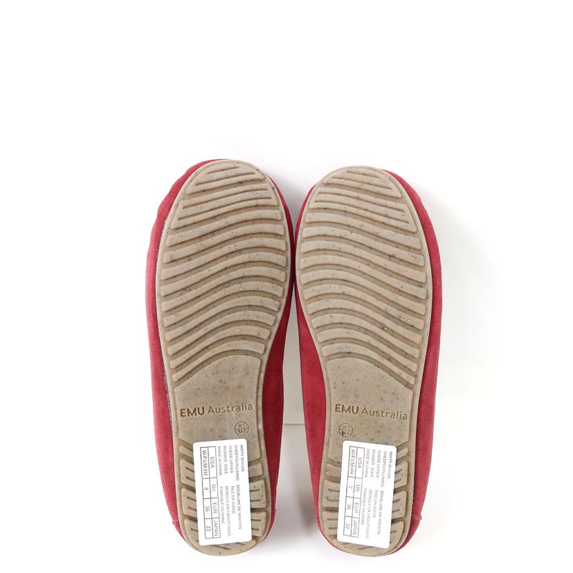EMU Australia エミューオーストラリア/Amity ムートン モカシン/22.0cm/スエード シープスキン スリッポン レッド/W10555//SAランク/65