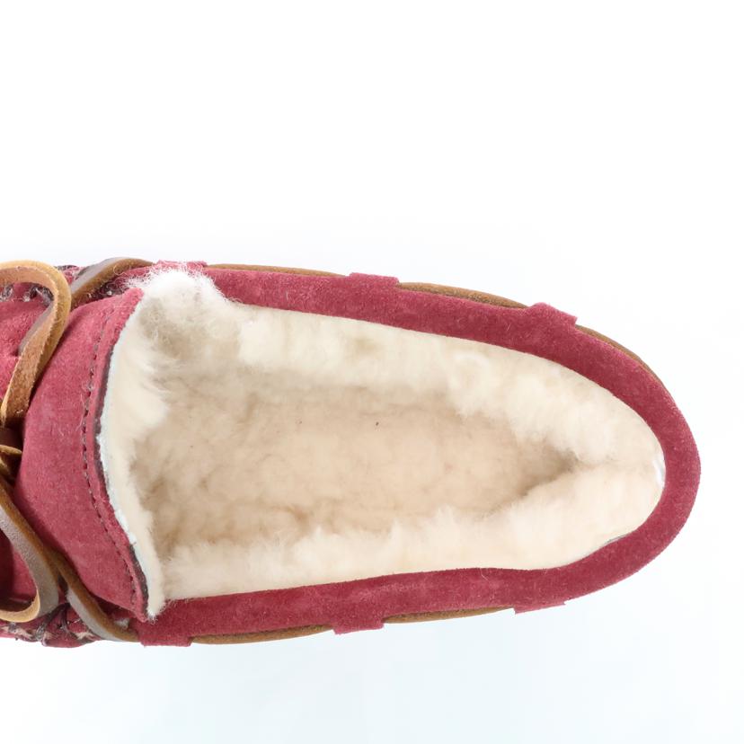 EMU Australia エミューオーストラリア/Amity ムートン モカシン/22.0cm/スエード シープスキン スリッポン レッド/W10555//SAランク/65