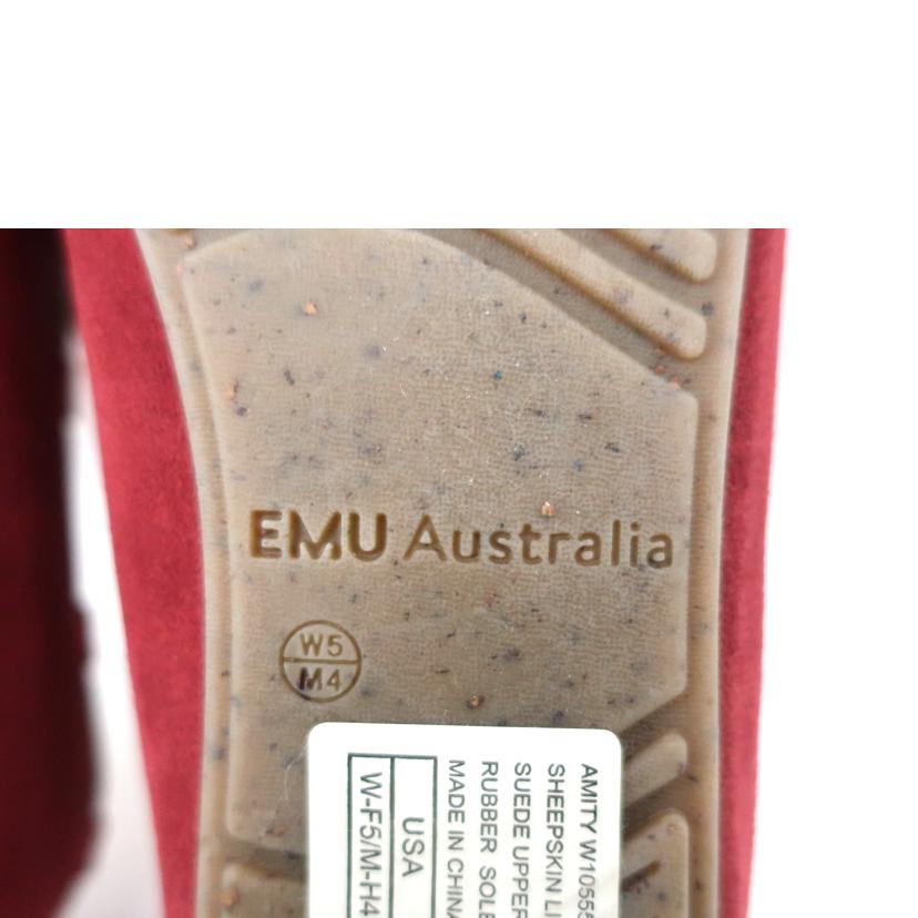 EMU Australia エミューオーストラリア/Amity ムートン モカシン/22.0cm/スエード シープスキン スリッポン レッド/W10555//SAランク/65