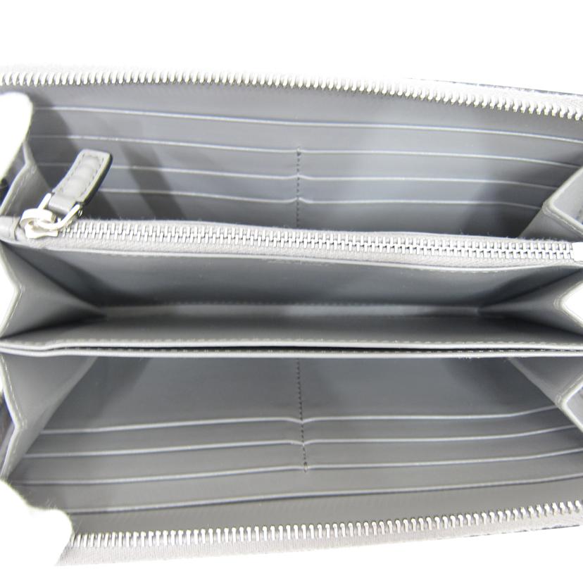 PRADA プラダ/サフィアーノラウンドファスナー長財布/グレー//Bランク/82