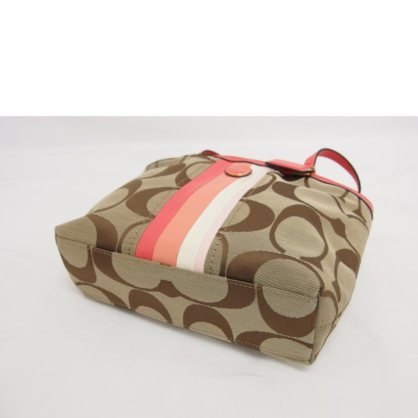 COACH コーチ/シグネチャーストライプ/ハンドバッグ/F49315//A1394/Aランク/04