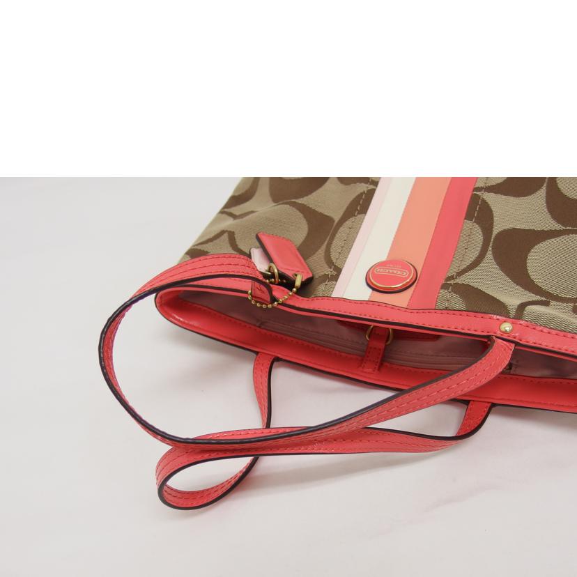 COACH コーチ/シグネチャーストライプ/ハンドバッグ/F49315//A1394/Aランク/04