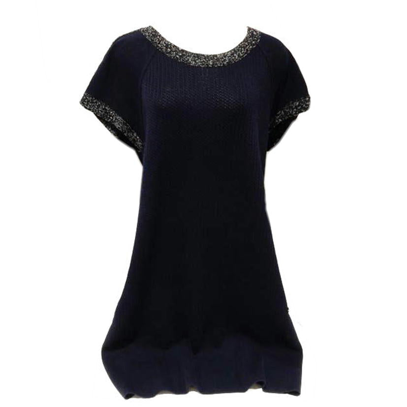 CHANEL シャネル/ニットワンピース/コットン/ネイビー/P43319K04446//ABランク/02