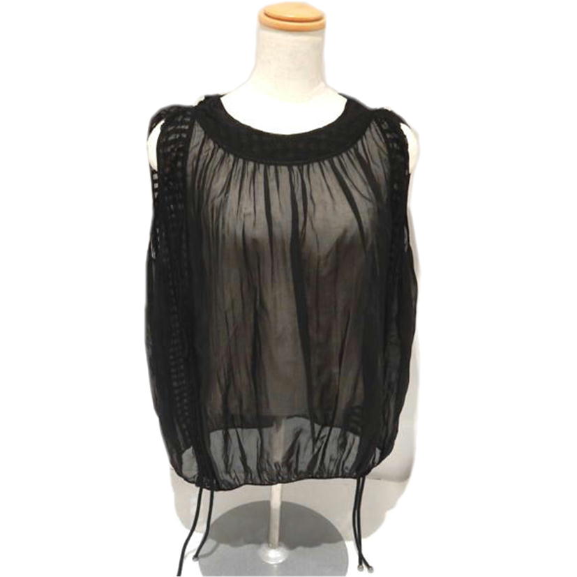 CHANEL シャネル/ノースリーブシャツ/シルク混/ブラック/P47727V35655//ABランク/02