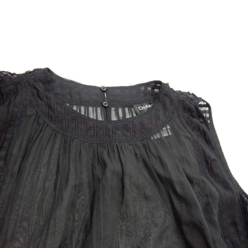 CHANEL シャネル/ノースリーブシャツ/シルク混/ブラック/P47727V35655//ABランク/02