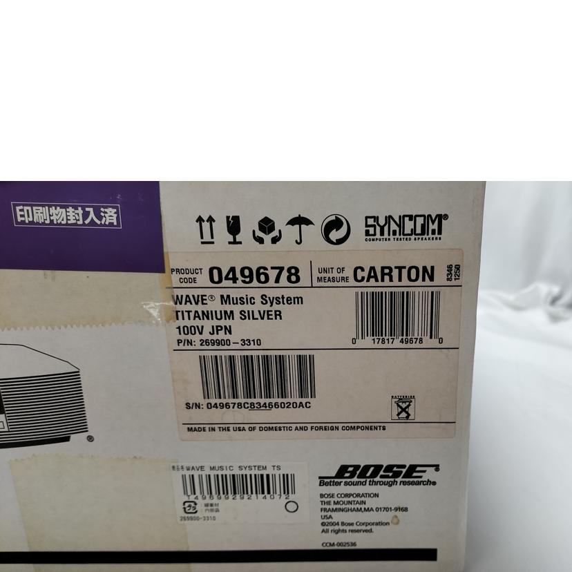 BOSE ボーズ/Wave Music System/AWRCCB//049678C83466020AC/ABランク/52