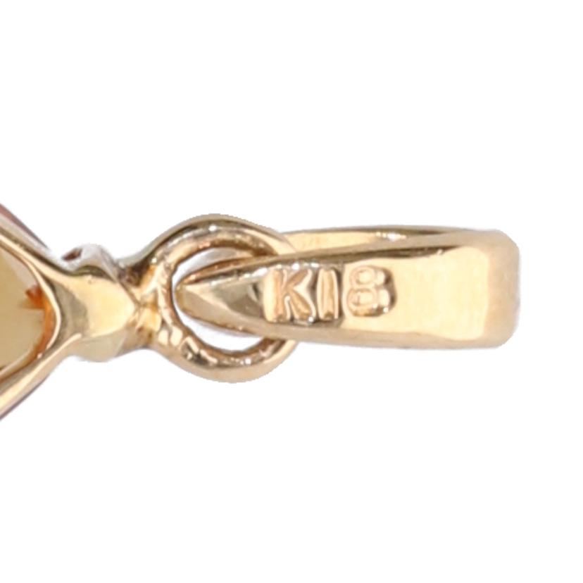 /ペンダントヘッドK18シトリンペンダントトップ//Aランク/75