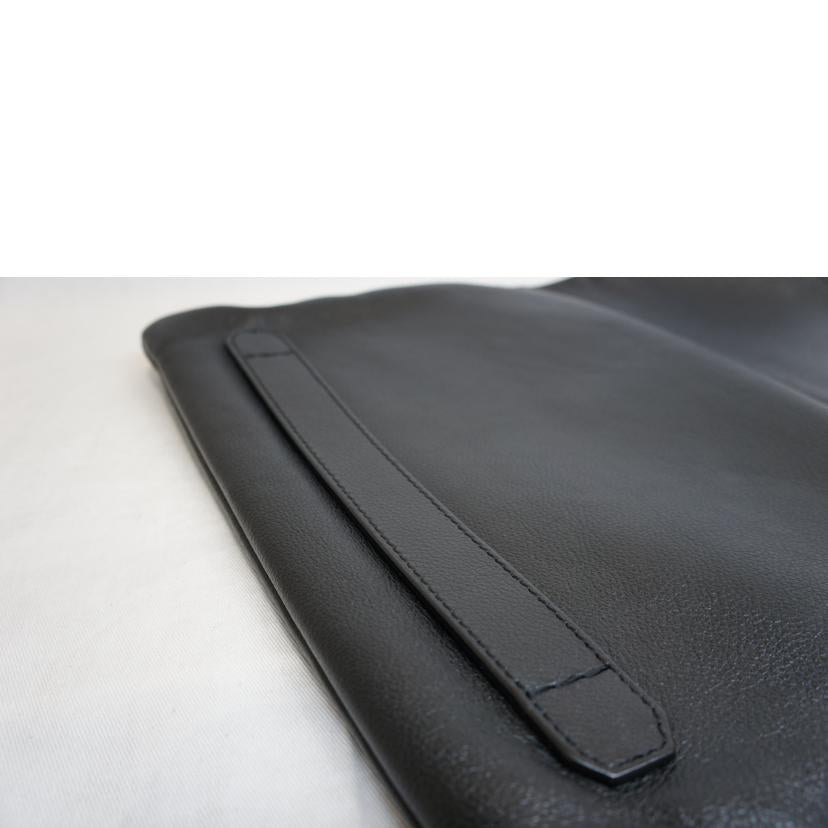 dunhill ダンヒル/エンボスロゴレザークラッチバッグブラック//Aランク/92