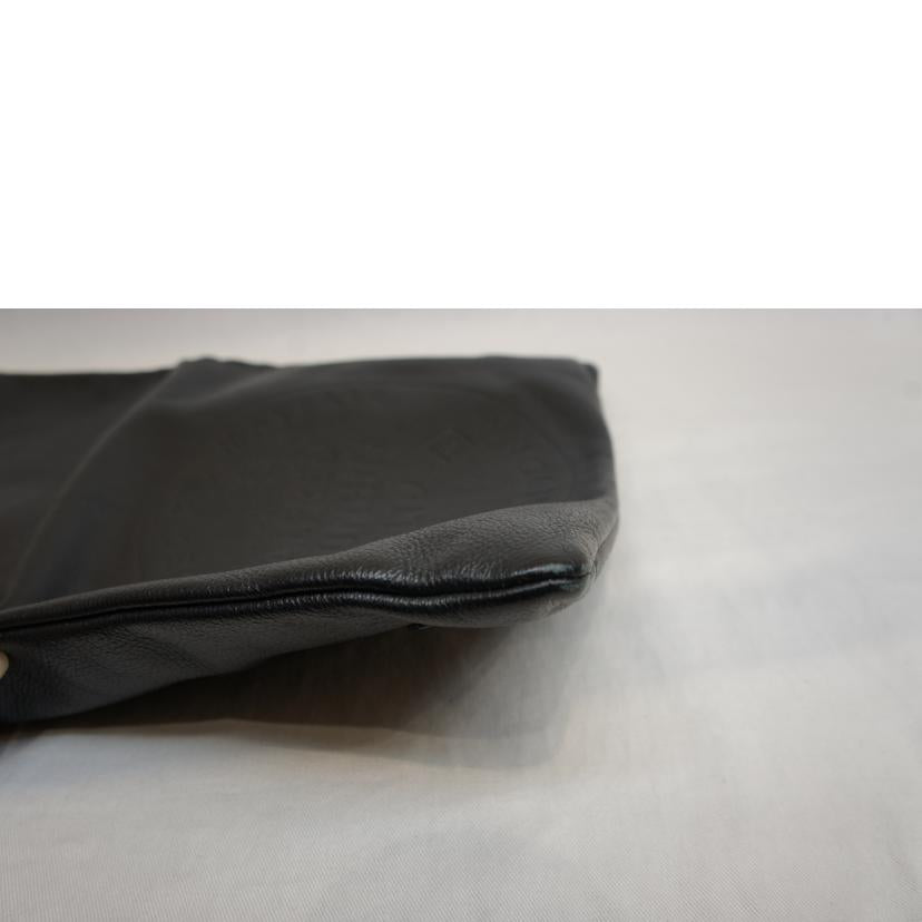 dunhill ダンヒル/エンボスロゴレザークラッチバッグブラック//Aランク/92