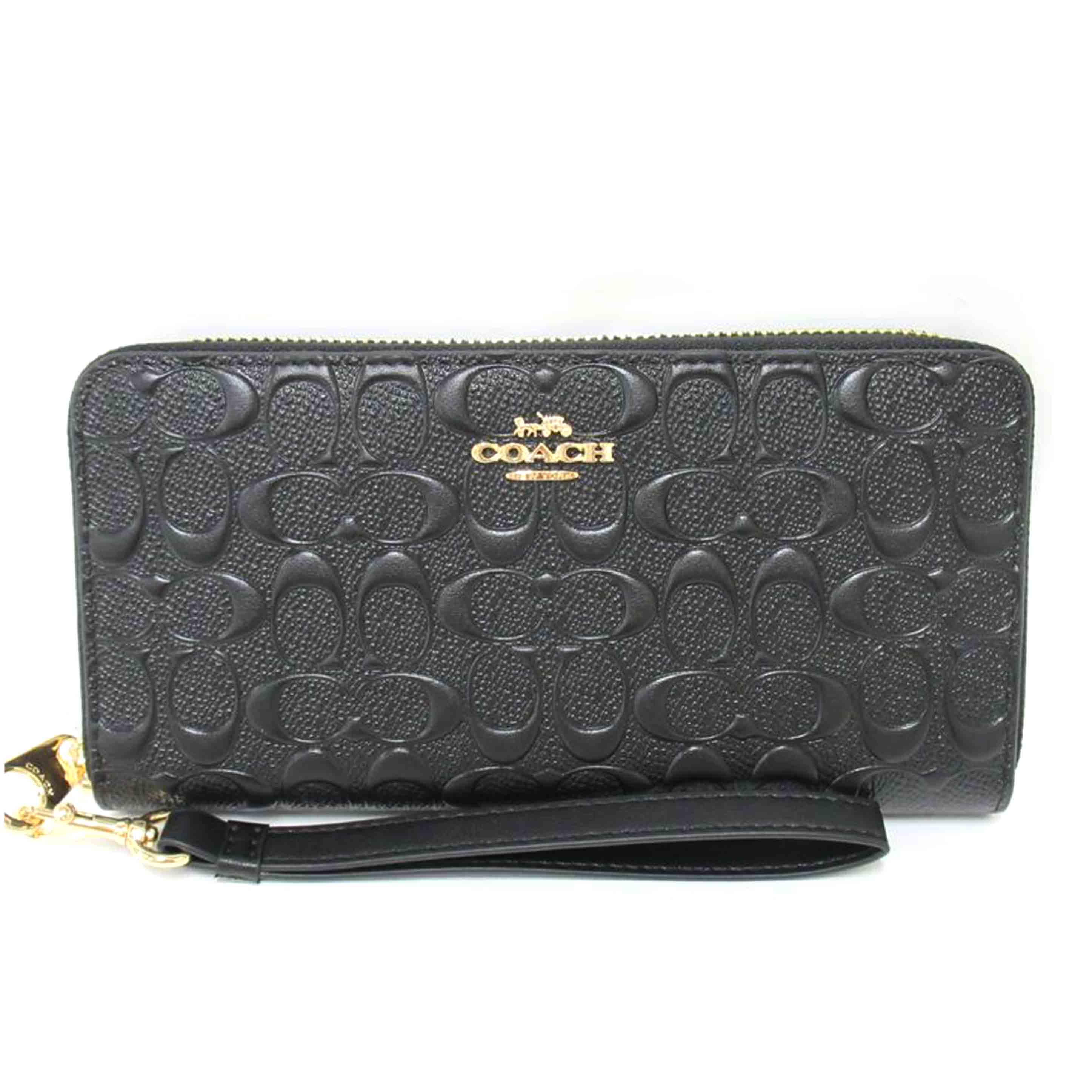 COACH/エンボスジップ長財布/シグネチャー/C7360//L22**/SAランク/63