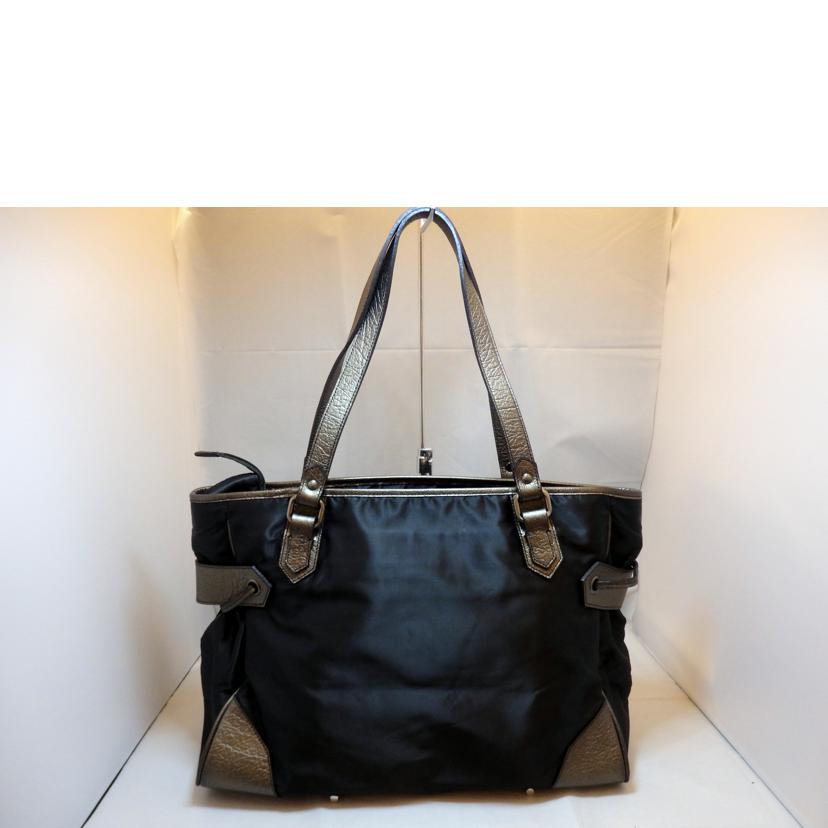 BURBERRY BUBERRY/ナイロン×レザートート//ABランク/95