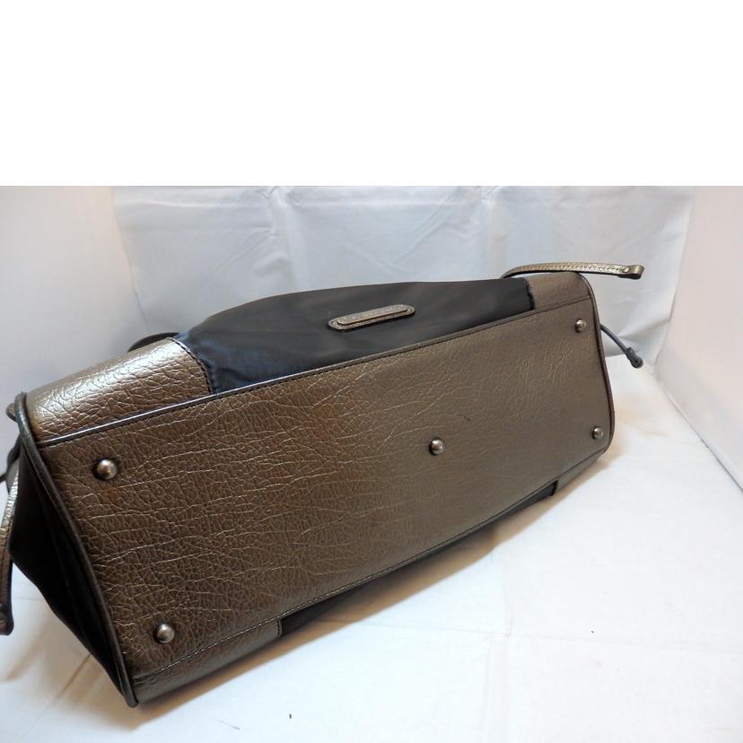 BURBERRY BUBERRY/ナイロン×レザートート//ABランク/95