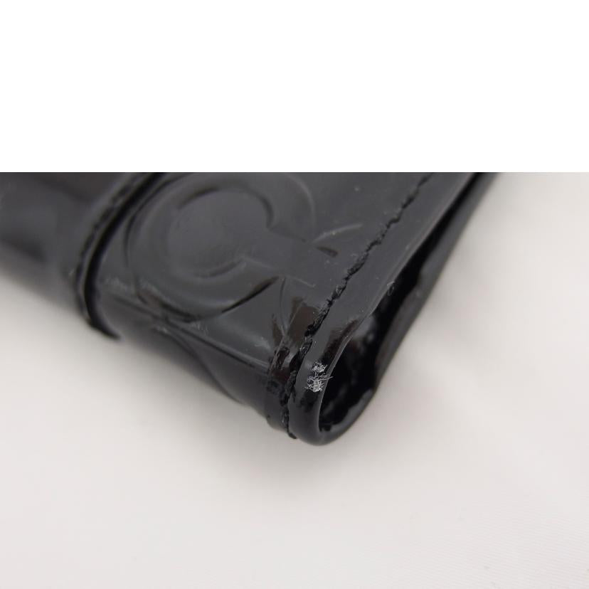 COACH コーチ/ジュリア/パテントレザー二つ折りコンパクト財布/ブラック//ABランク/04