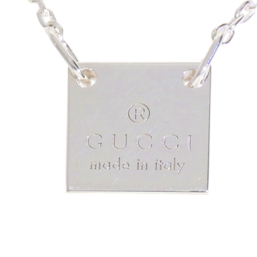 GUCCI グッチ/スクエアロゴプレートネックレス/223514J8400 8106//ABランク/75