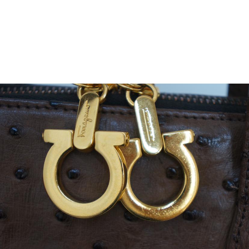 Ferragamo フェラガモ/ヴィンテージ/オーストリッチ2way/AK6787//Bランク/09