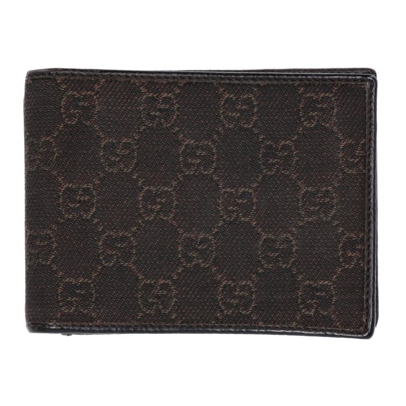 GUCCI グッチ/GGキャンバス二つ折り札入れ/ブラウン/217045//Bランク/75
