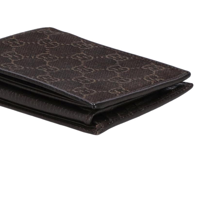 GUCCI グッチ/GGキャンバス二つ折り札入れ/ブラウン/217045//Bランク/75