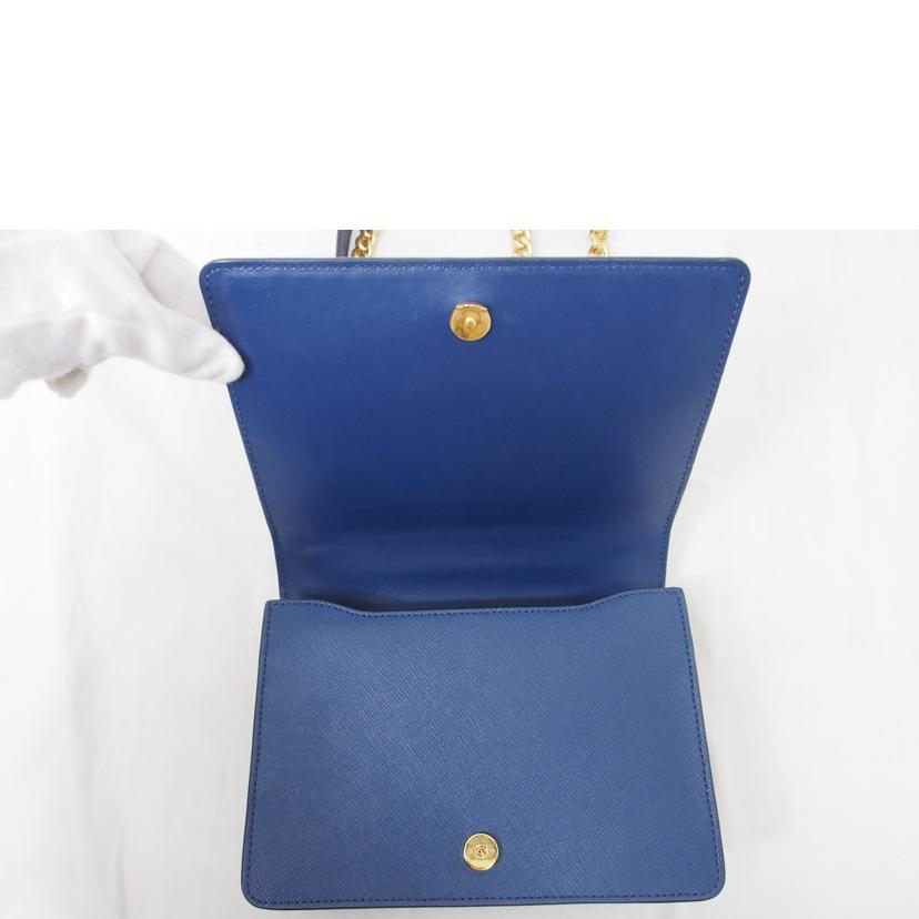 PRADA プラダ/サフィアーノ/チェーンショルダー/ブルー/1BD133//ABランク/78