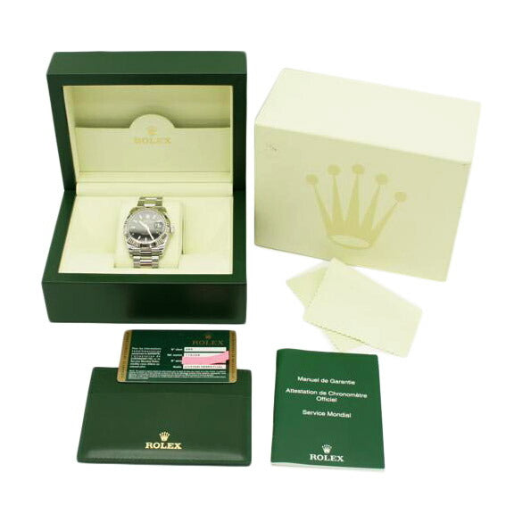 ROLEX ロレックス 腕時計 2003年頃製造 新品仕上済 K18WG ステンレス メンズ/デイトジャスト・ターノグラフ・ネイビー/F番/116264//F94**********/SAランク/75