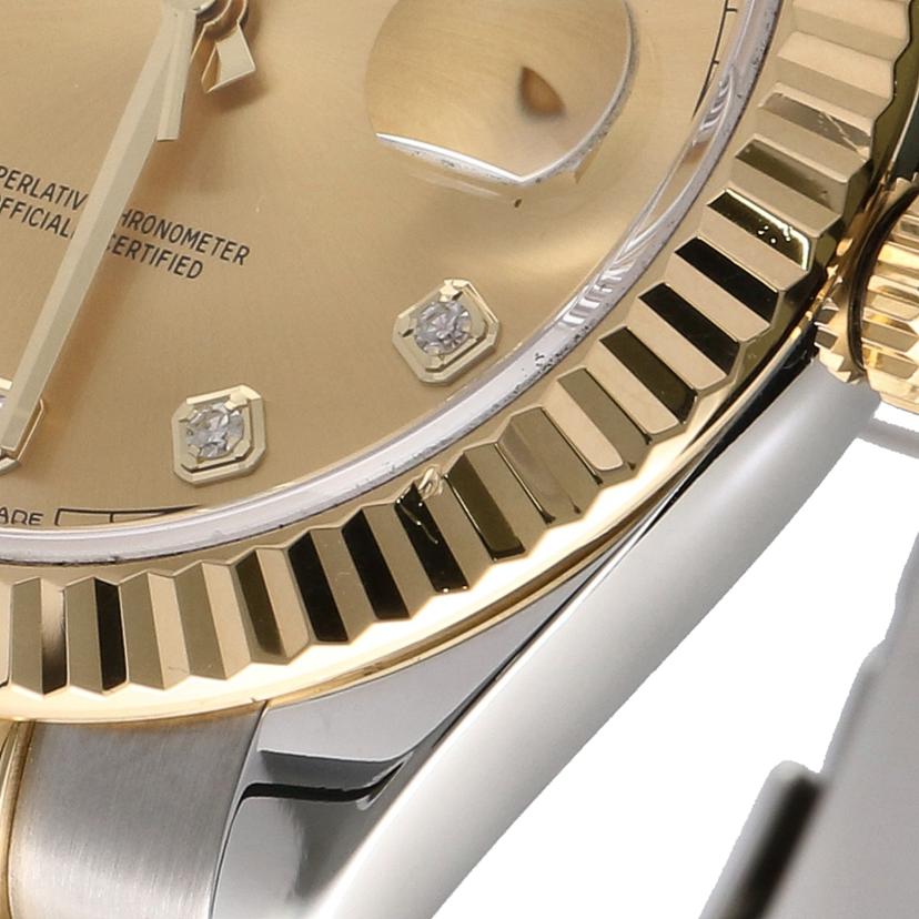 ROLEX ロレックス ランダムシリアル 2020年新ギャラ SS×YG/デイトジャスト41・シャンパン/10Pダイヤ/ランダム番/126333G//3E9*****/Aランク/75