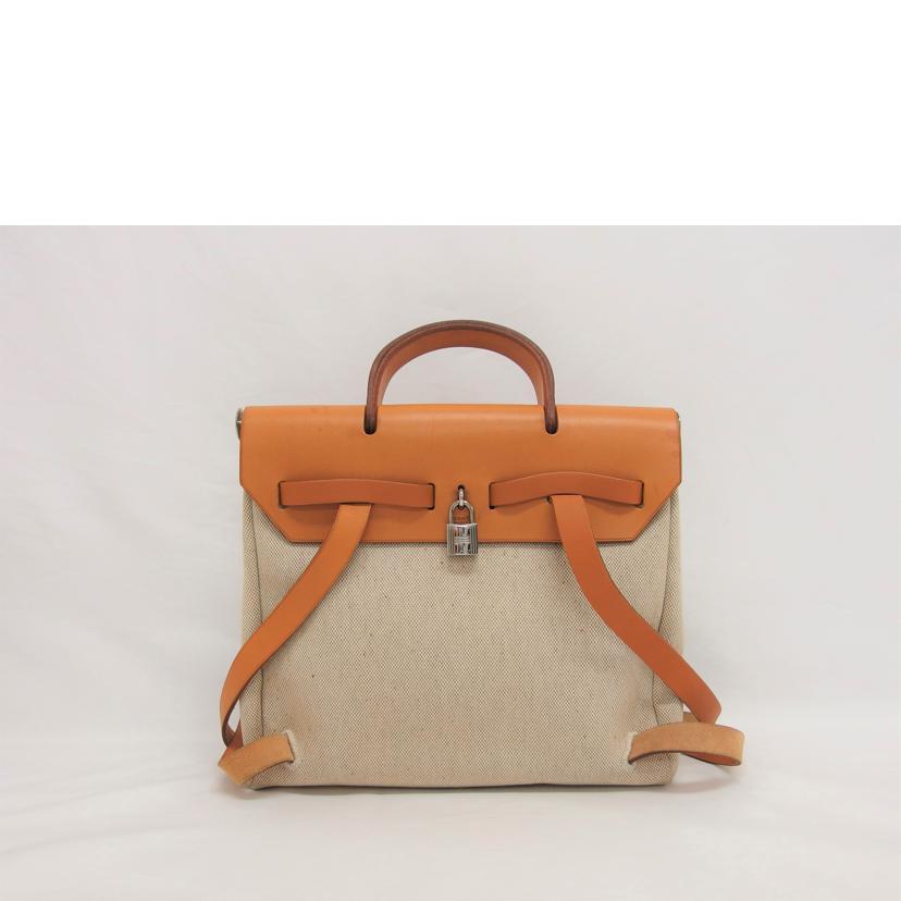 HERMES エルメス/エールバッグMM/トワルアッシュ/ナチュラル//□G刻印/Bランク/04