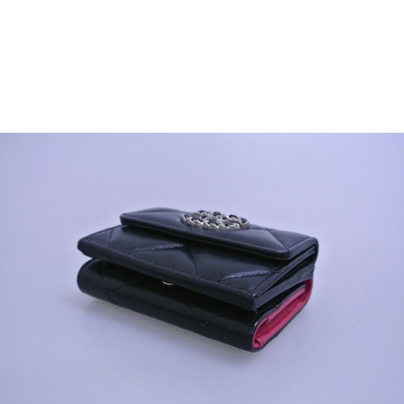 CHANEL シャネル/ミニウォレット三つ折り財布 黒/A1789//32060144/SAランク/87