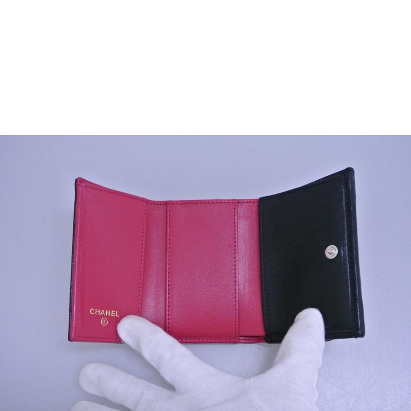 CHANEL シャネル/ミニウォレット三つ折り財布 黒/A1789//32060144/SAランク/87