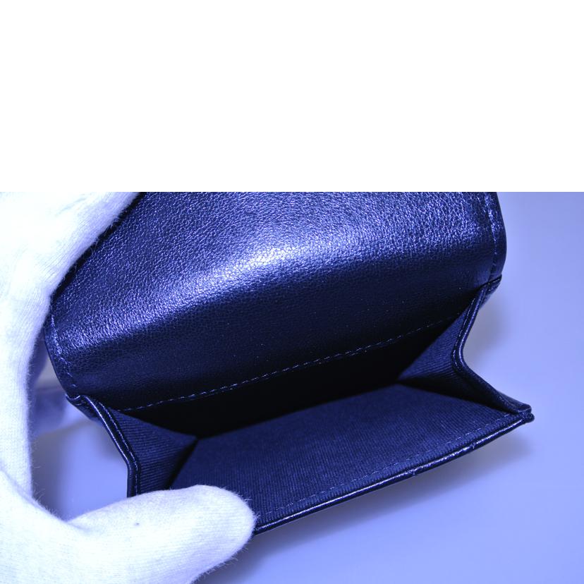 CHANEL シャネル/ミニウォレット三つ折り財布 黒/A1789//32060144/SAランク/87