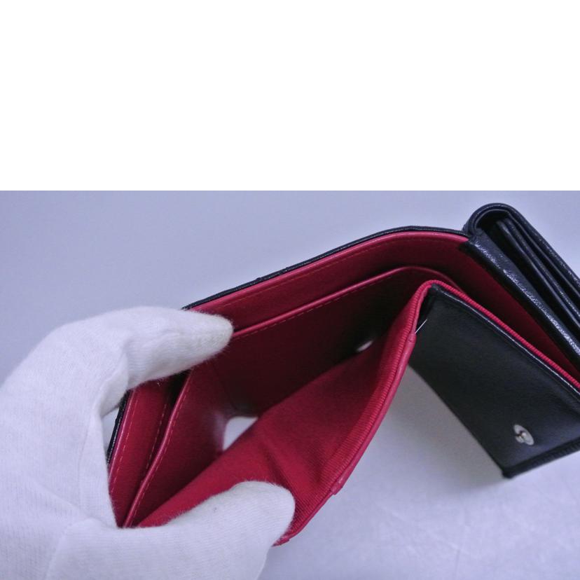 CHANEL シャネル/ミニウォレット三つ折り財布 黒/A1789//32060144/SAランク/87