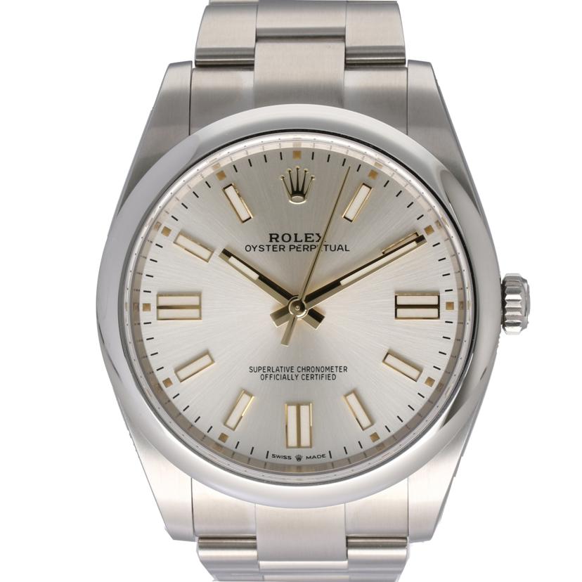 ROLEX ロレックス 腕時計 ランダムシリアル 2021年新ギャラ ステンレス メンズ/オイスターパーペチュアル・シルバー/ランダム番/124300//R10*****/SAランク/75