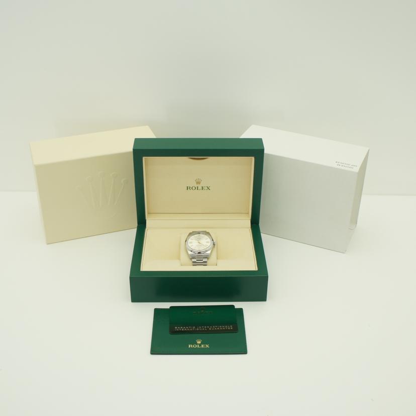 ROLEX ロレックス 腕時計 ランダムシリアル 2021年新ギャラ ステンレス メンズ/オイスターパーペチュアル・シルバー/ランダム番/124300//R10*****/SAランク/75