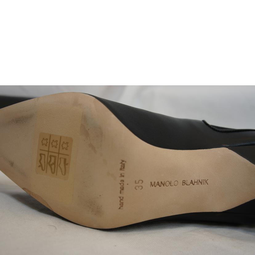 MANOLO BLAHNIK/レザーサイドゴアショートブーツ//ABランク/92