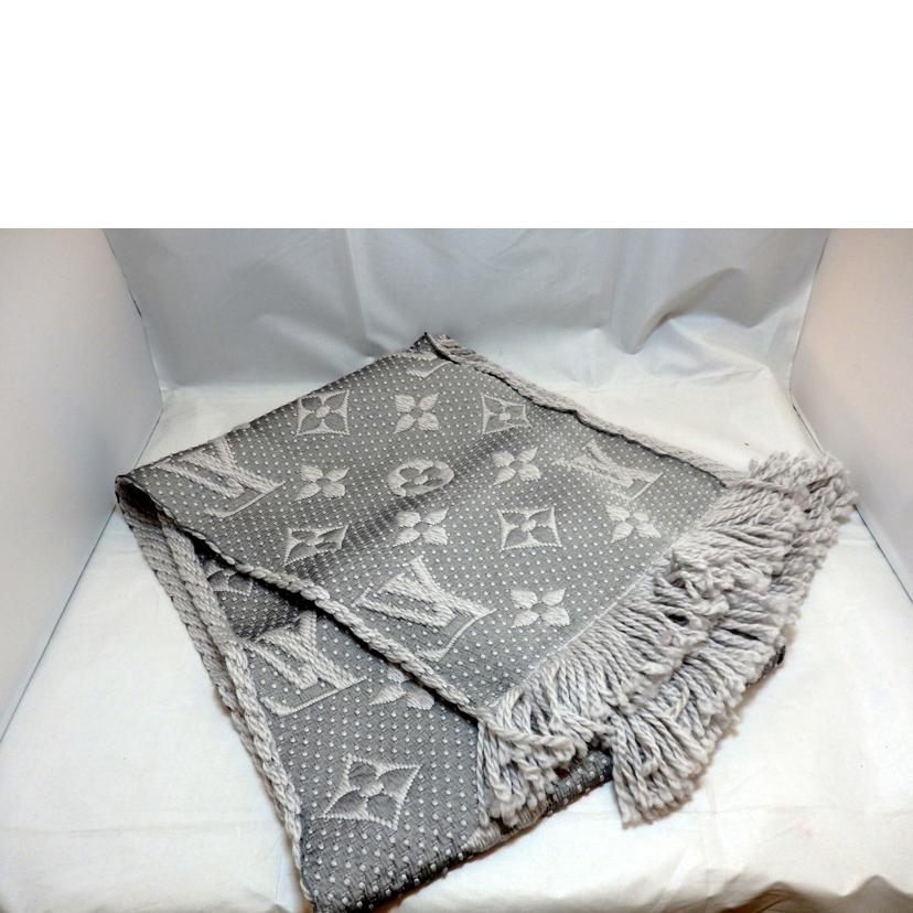 LV LV/エシャプロゴマニア/MG柄/シルク混ニットマフラー/M74742//GM0197/ABランク/95
