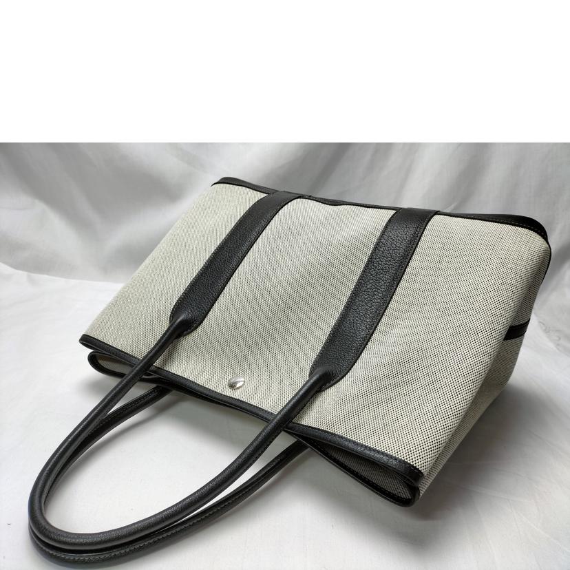 HERMES エルメス/ガーデンパーティーPM 36 トワルアッシュ×レザー//□J刻印/ABランク/52